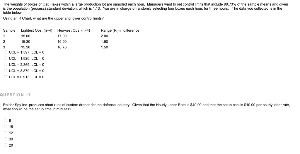The weights of boxes of Oat Flakes within a large