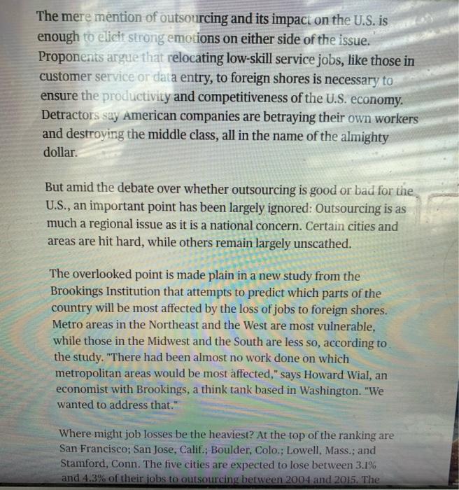 please read the following article. Do you think