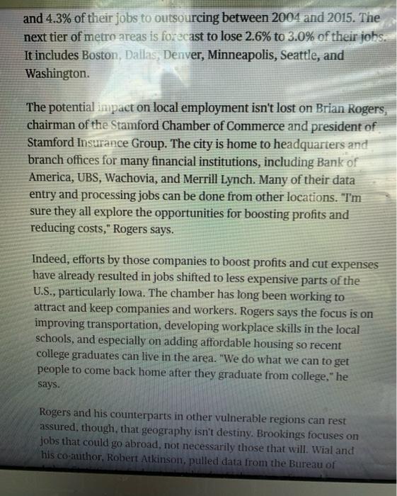 please read the following article. Do you think