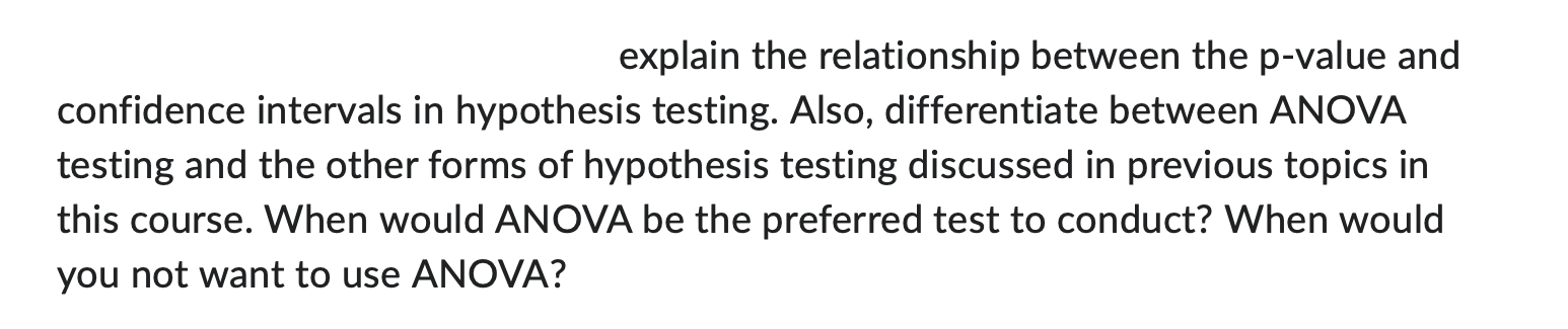 explain the relationship between the p-value and