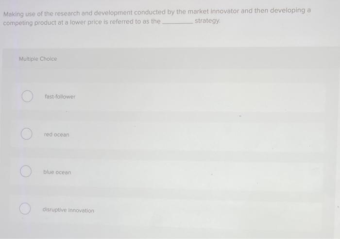 Making use of the research and development