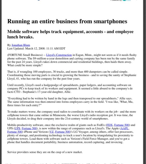 Running an entire business from smartphones