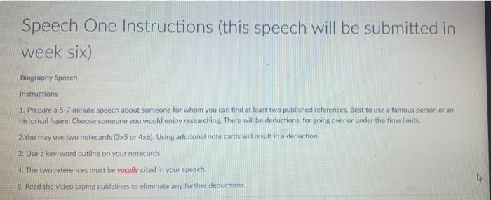 5-7 minute speech about a famous person