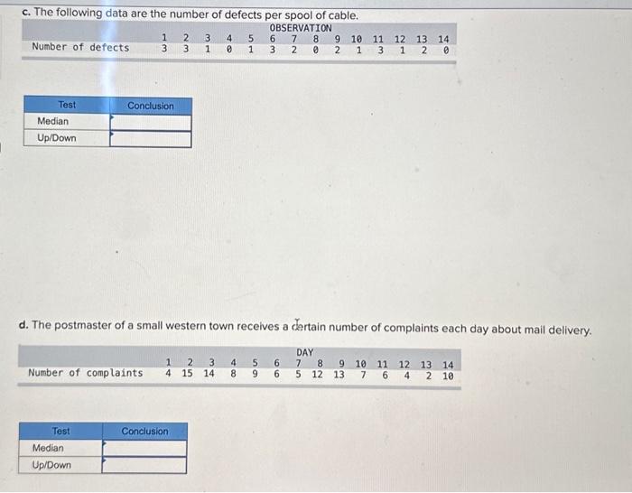 Analyze the data in the following problems using