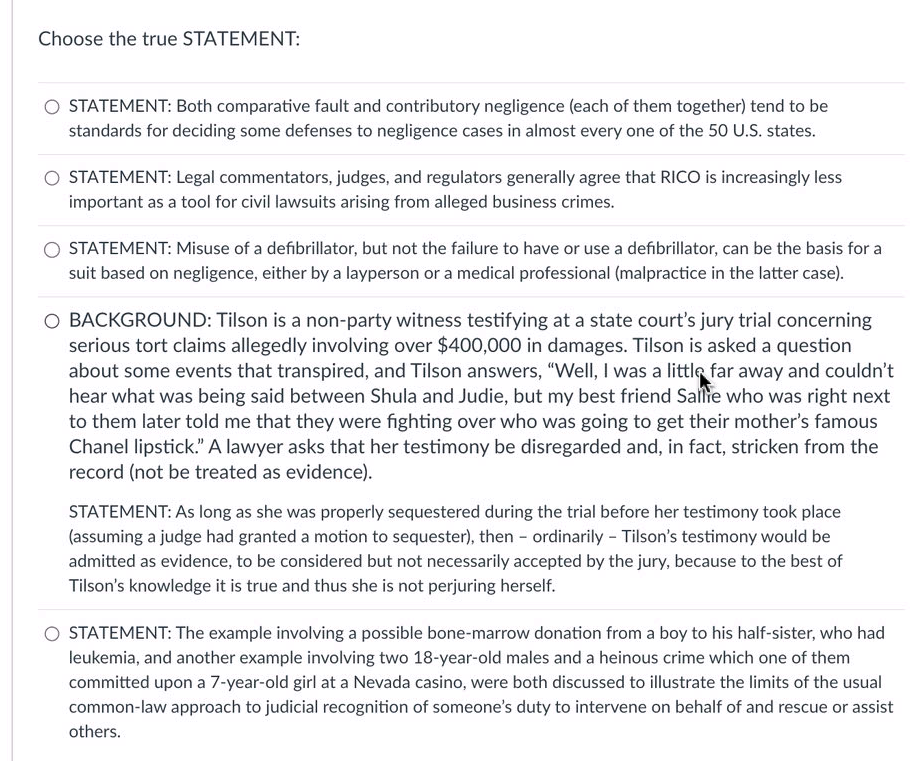 Choose the true STATEMENT: STATEMENT: Both