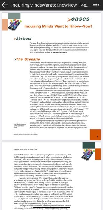 Please read the case study and answer the