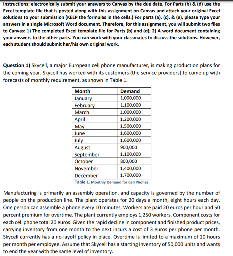 Instructions: electronically submit your answers
