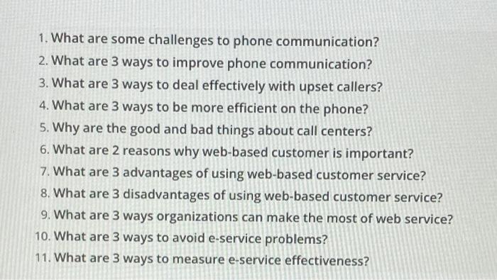 1. What are some challenges to phone
