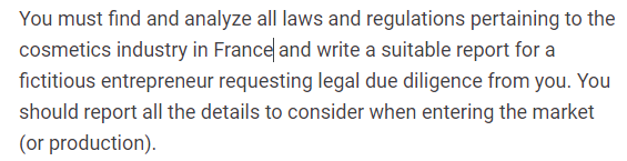 You must find and analyze all laws and