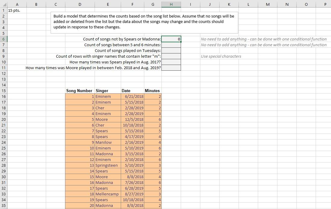 Please show formulas and/or functions. Thank you.