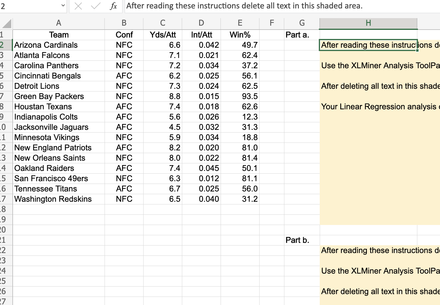 PLEASE ANSWER ALL, all data is provided H After