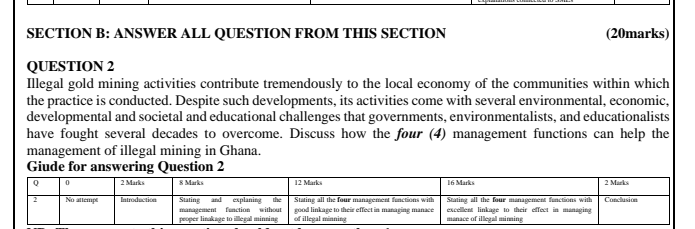 explain vividly please SECTION B: ANSWER ALL