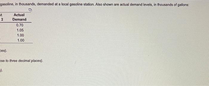 Folowing are two weekly forecasts made by two