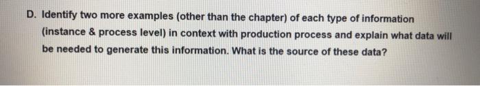 solve it D. Identify two more examples (other