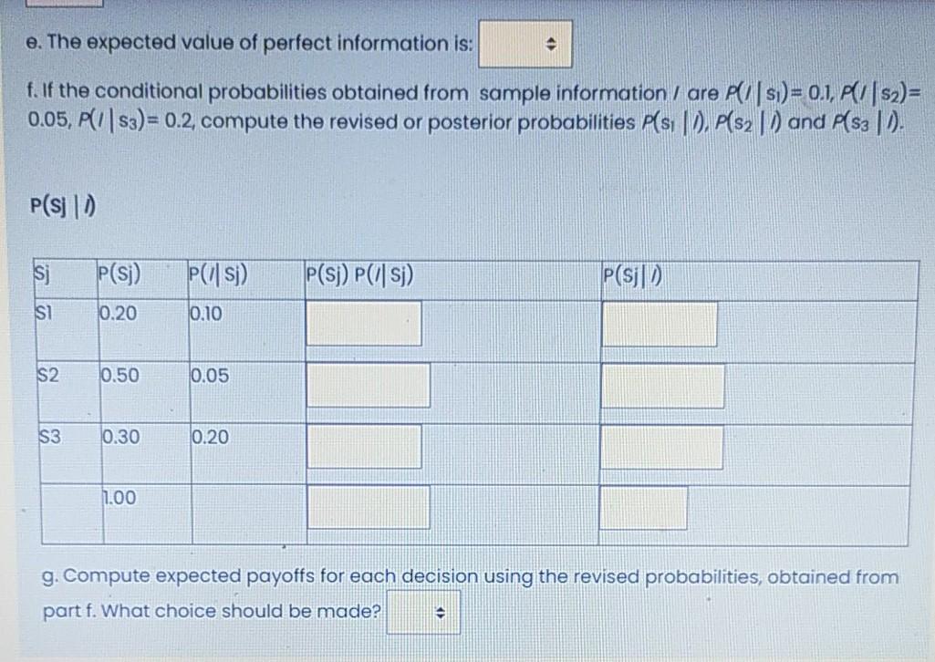 solve as soon as possible A cost payoff table is