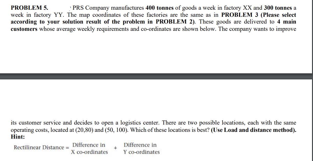 please solve problem 5 you can choose problem