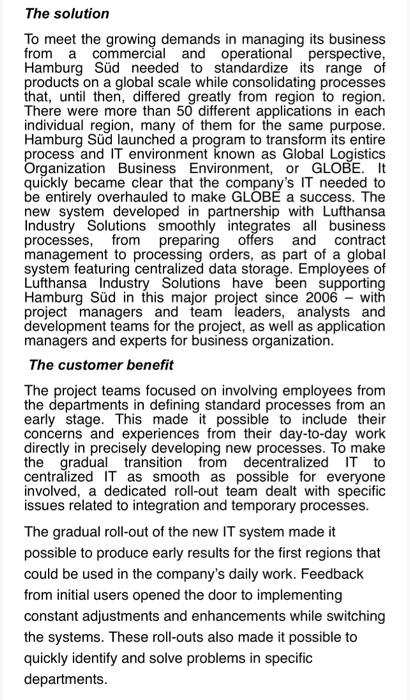 Read the case study below and answer all