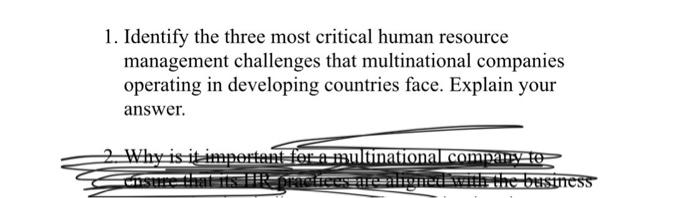 1. Identify the three most critical human