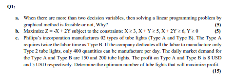 QI: (5) a. When there are more than two decision