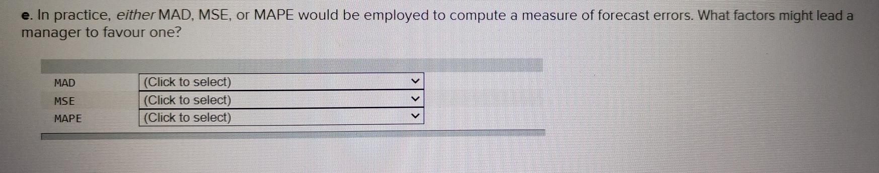 Problem 3-31 (LO7) Two different forecasting