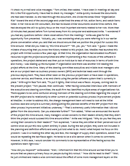 a) What are the potential challenges the change