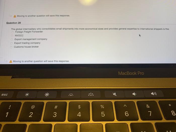 Moving to another question will save this