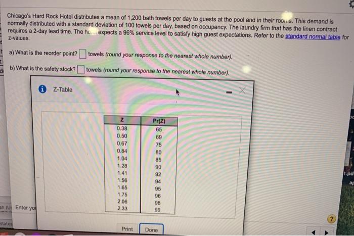 Given the following data on a hardware item