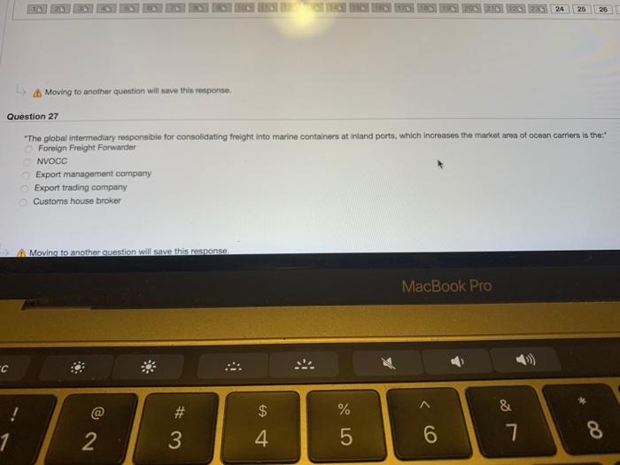 Moving to another question will save this