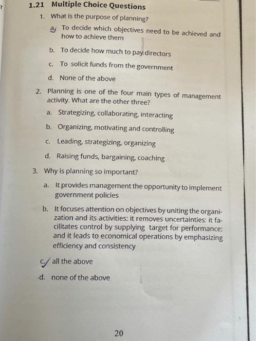 c. 1.21 Multiple Choice Questions 1. What is the