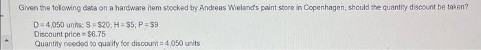 data questions Given the following data on a