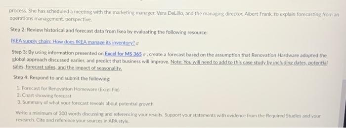 Please help with steps 2,3 and 4 for this case