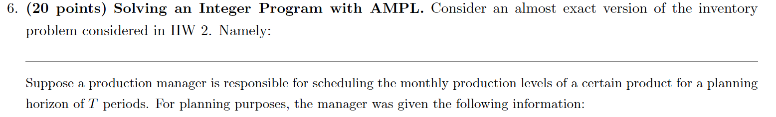6. (20 points) Solving an Integer Program with