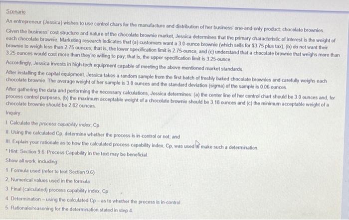 Scenario An entrepreneur (Jessica) wishes to use