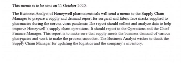 writing English very important This memo is to be