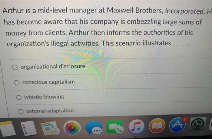 Arthur is a mid-level manager at Maxwell