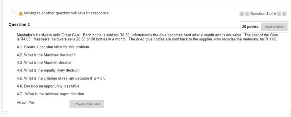 A Moving to another question will save this