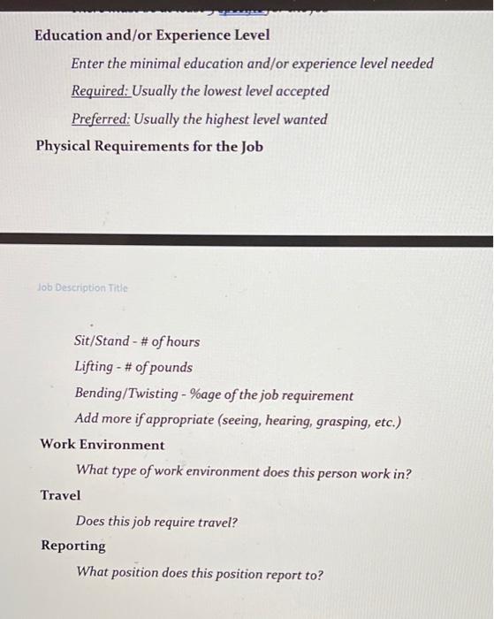 Assignment: Job Description Attached Files: Job