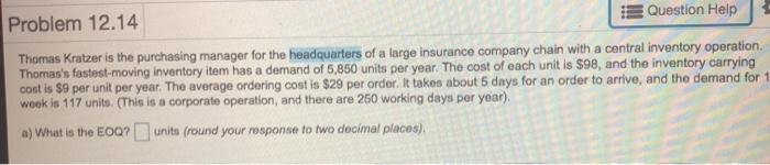 A)What is the EQQ? B)What is the average