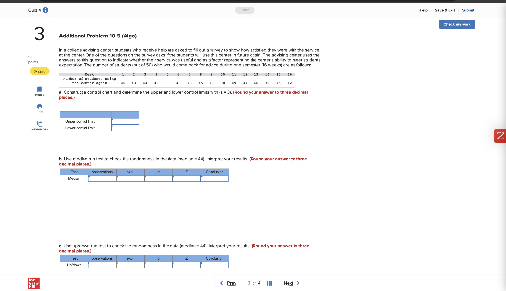 In a college advising center, students who