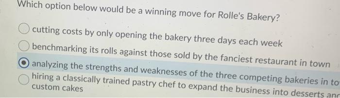 Which option below would be a winning move for