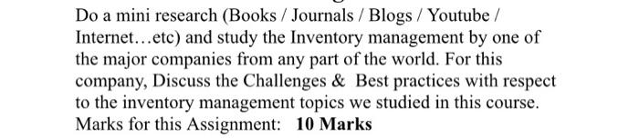 Do a mini research (Books / Journals / Blogs /