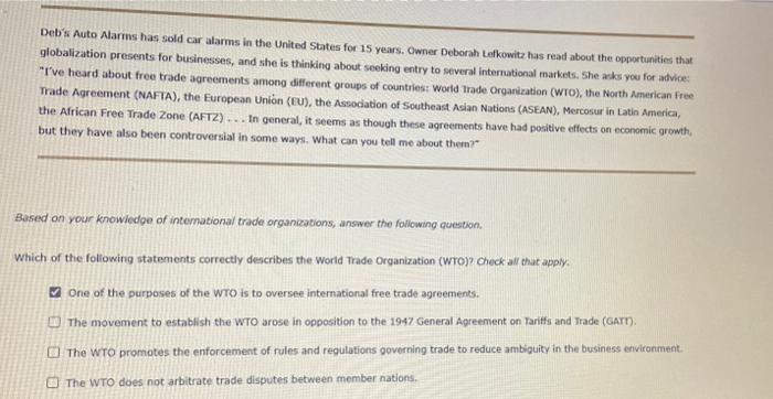 Deb's Auto Alarms has sold car alarms in the