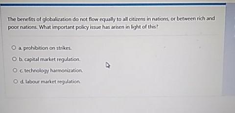 The benefits of globalization do not flow equally