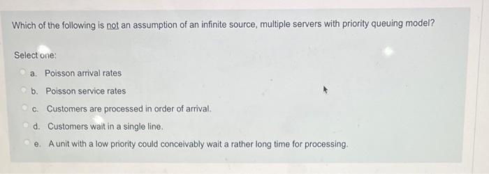 Which of the following is not an assumption of an