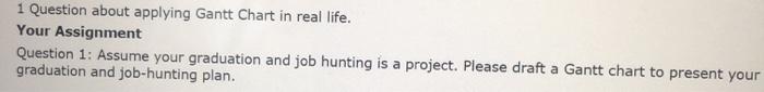 1 Question about applying Gantt Chart in real