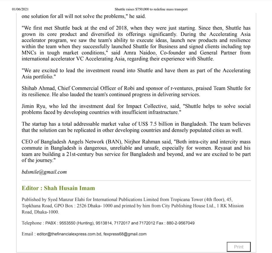 1. Read the attached article titled "Shuttle