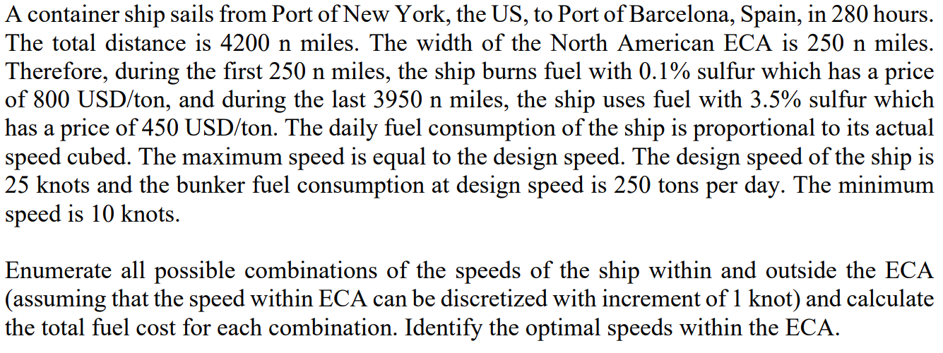 A container ship sails from Port of New Y ork,
