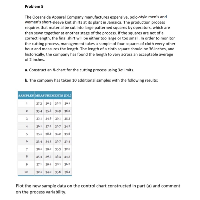 Please construct an X BAR CHART & R CHART & show