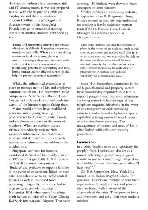 after reading the article answer the following: