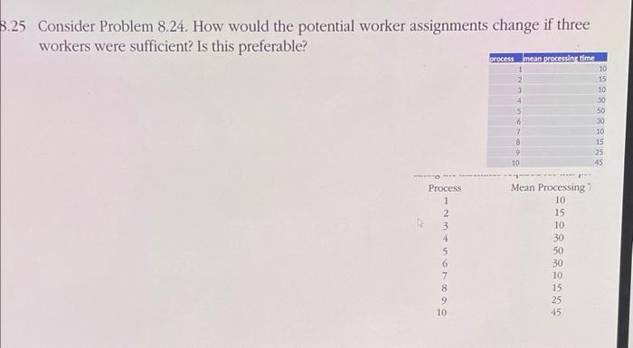 just do 8.25 please 5 Consider Problem 8.24. How